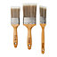 LickTools Flagged tip Paint brush, Pack of 3 - Sizes 1.5AS, 2F, 3F