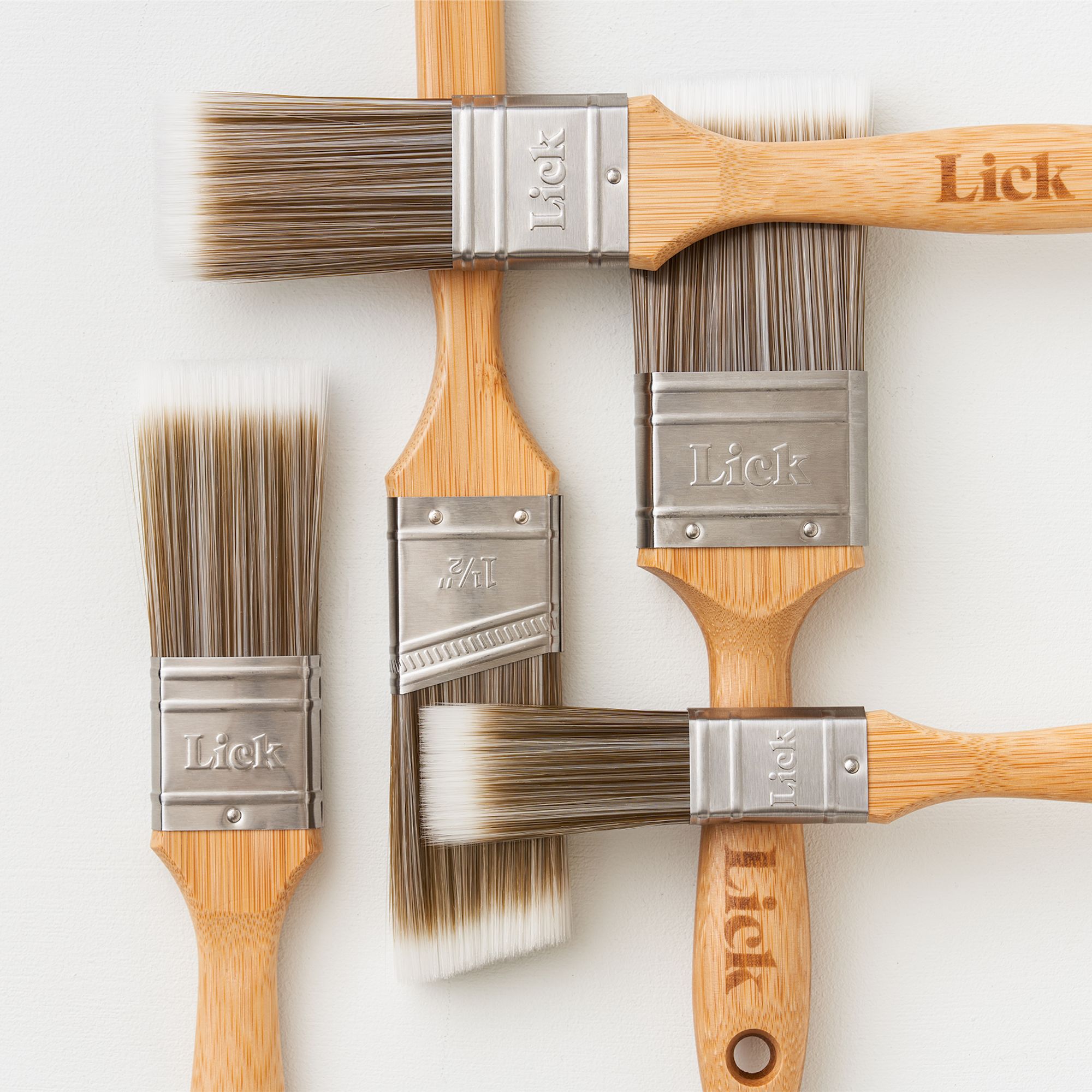 LickTools Flagged tip Paint brush, Set of 5