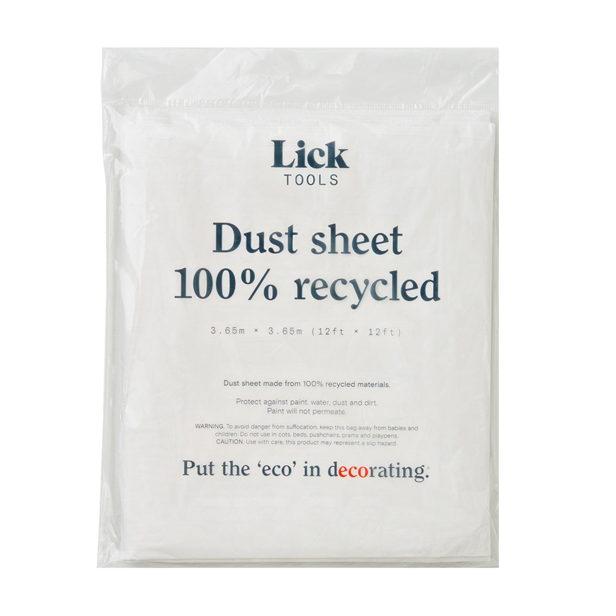 LickTools Large 100% Recycled Plastic Dust sheet | Tradepoint