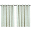 Light grey Geo cubes Lined Eyelet Curtain (W)167cm (L)228cm, Pair