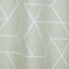 Light grey Geo cubes Lined Eyelet Curtain (W)228cm (L)228cm, Pair