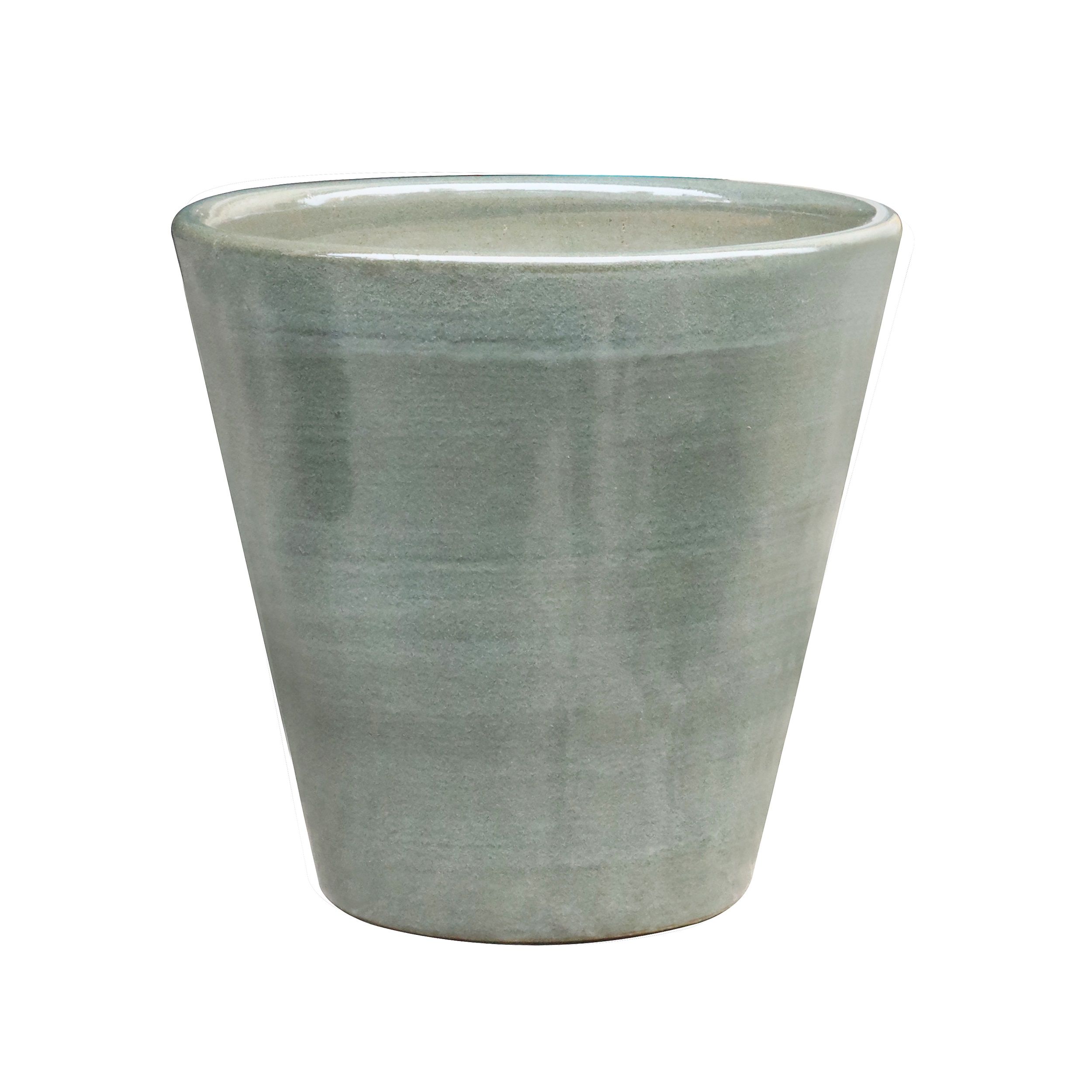 Lily Grey Terracotta Glazed Plant pot (H)31cm