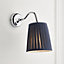 Lily Pleated Navy Wired Wall light 94674
