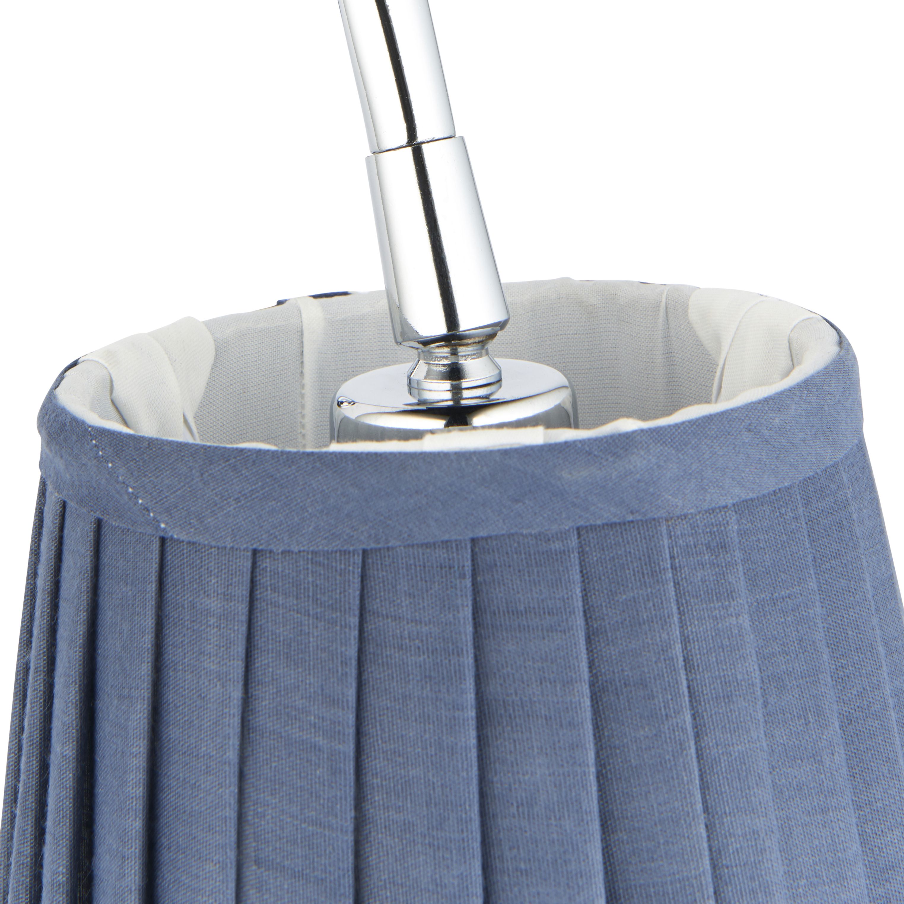 Lily Pleated Navy Wired Wall light 94674