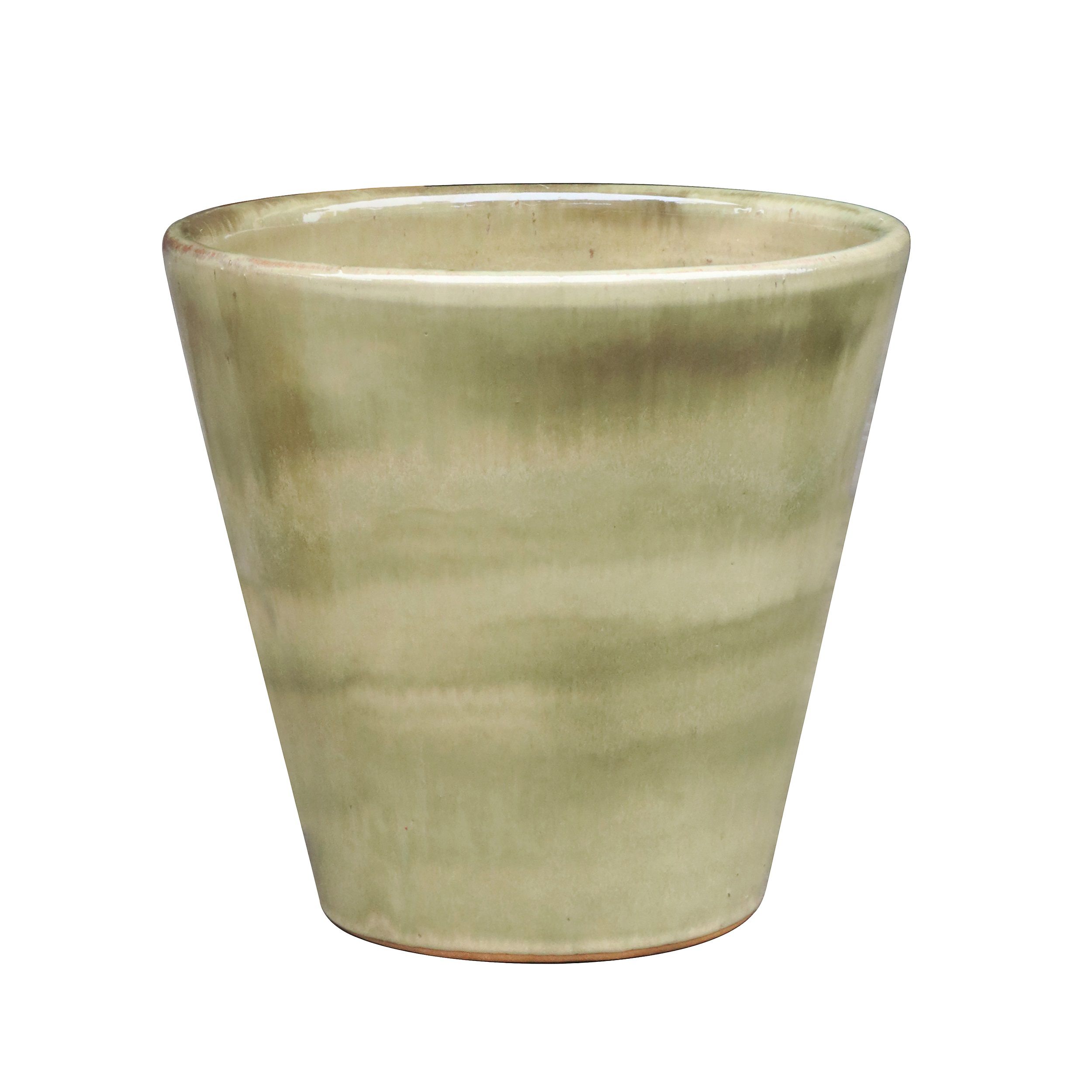 Lily Taupe Terracotta Glazed Plant pot (H)31cm