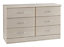 Lima Elm effect 6 Drawer Chest (H)744mm (W)1204mm (D)448mm