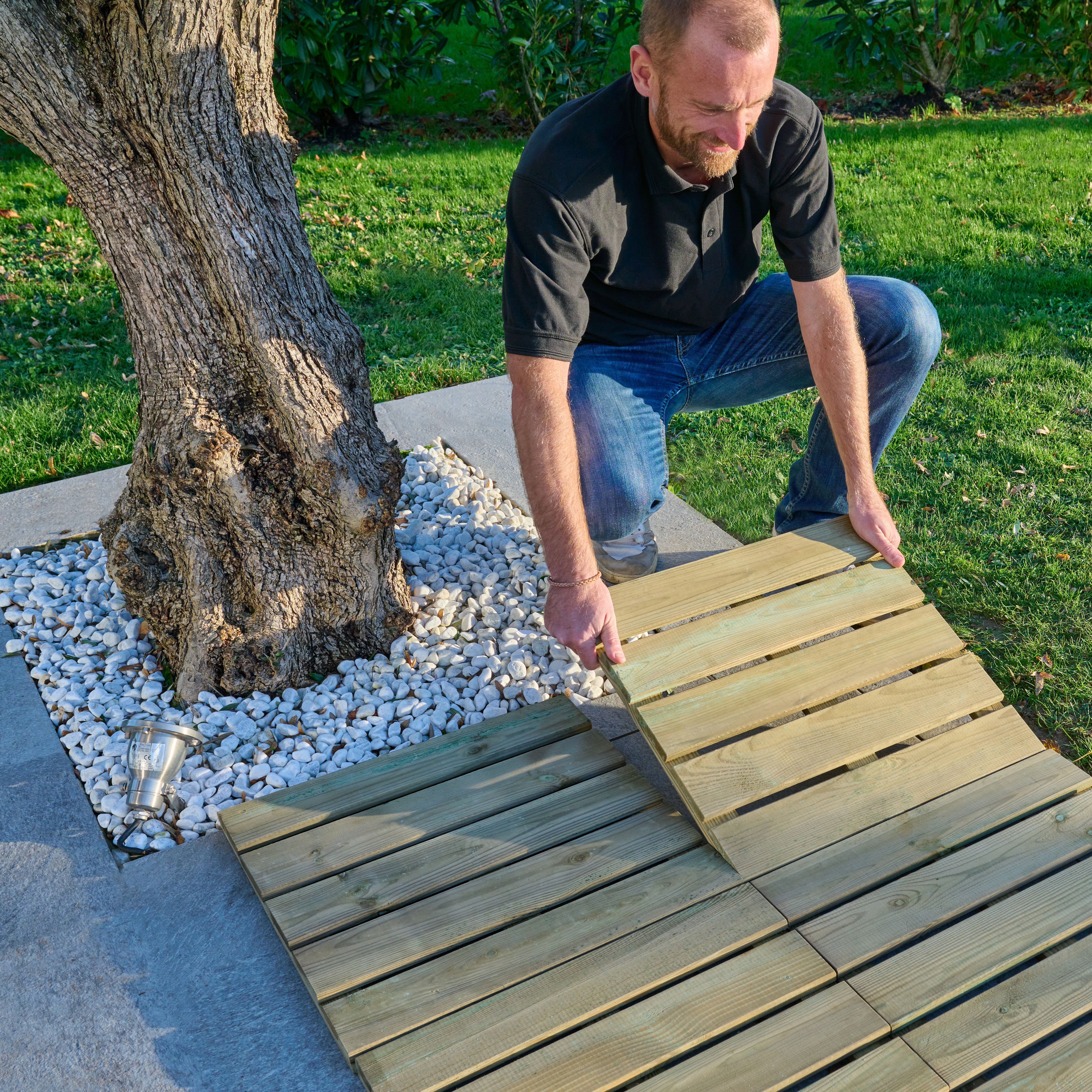Limari Natural Concrete Deck tile (L)50cm (W)50cm (T)30mm