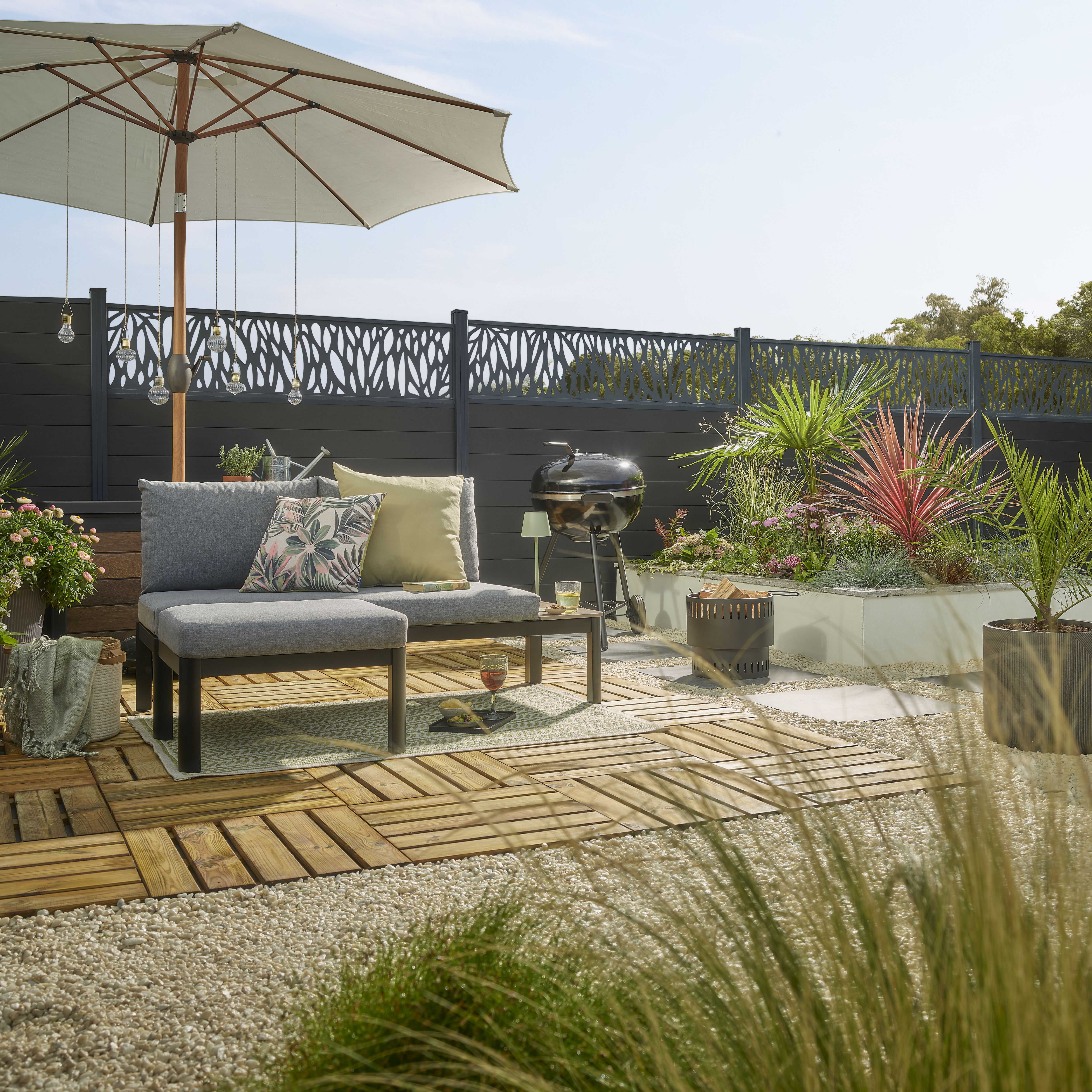 Limari Natural Concrete Deck tile (L)50cm (W)50cm (T)30mm