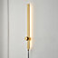 Line Brass effect Plug-in Wall light 97430