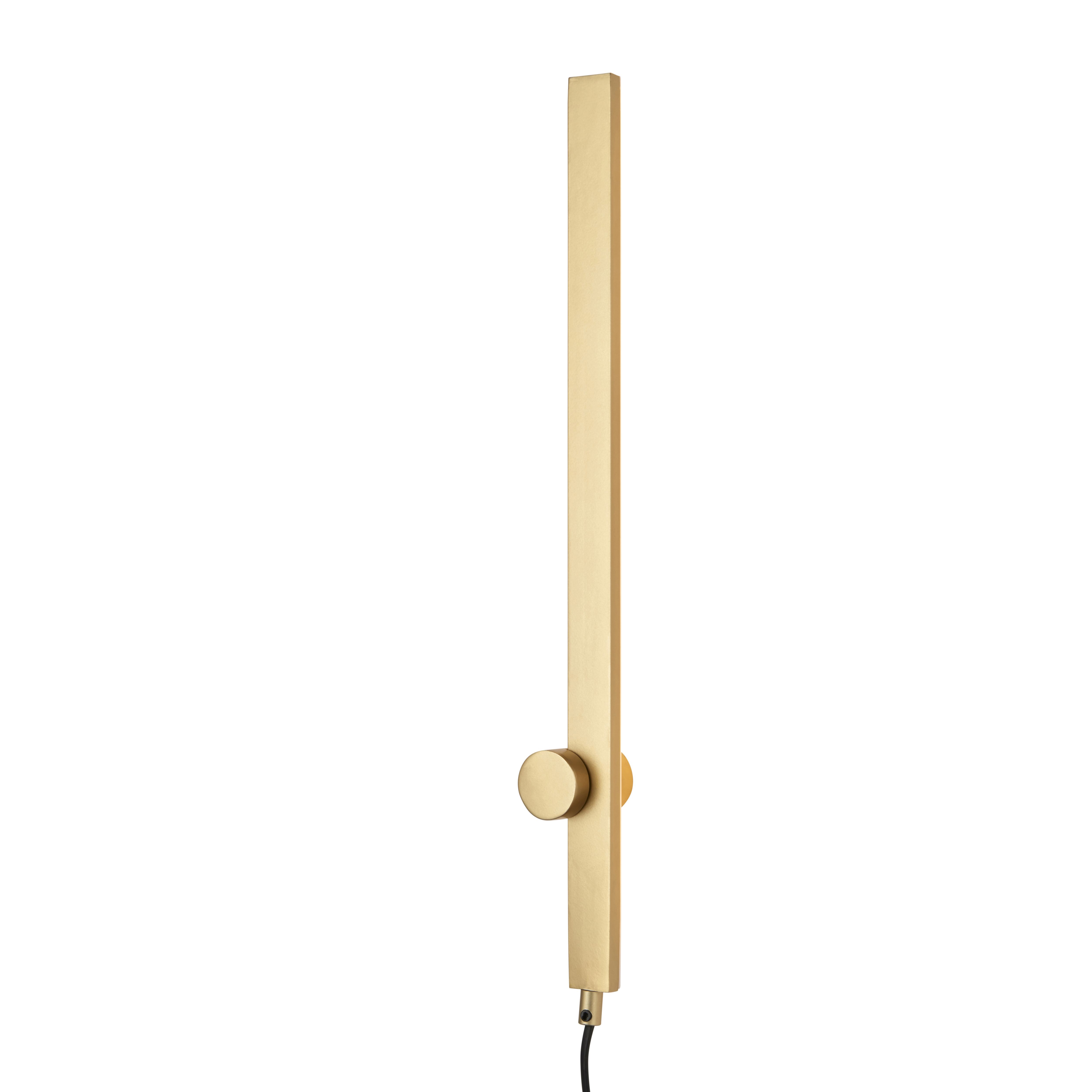 Line Brass effect Plug-in Wall light 97430