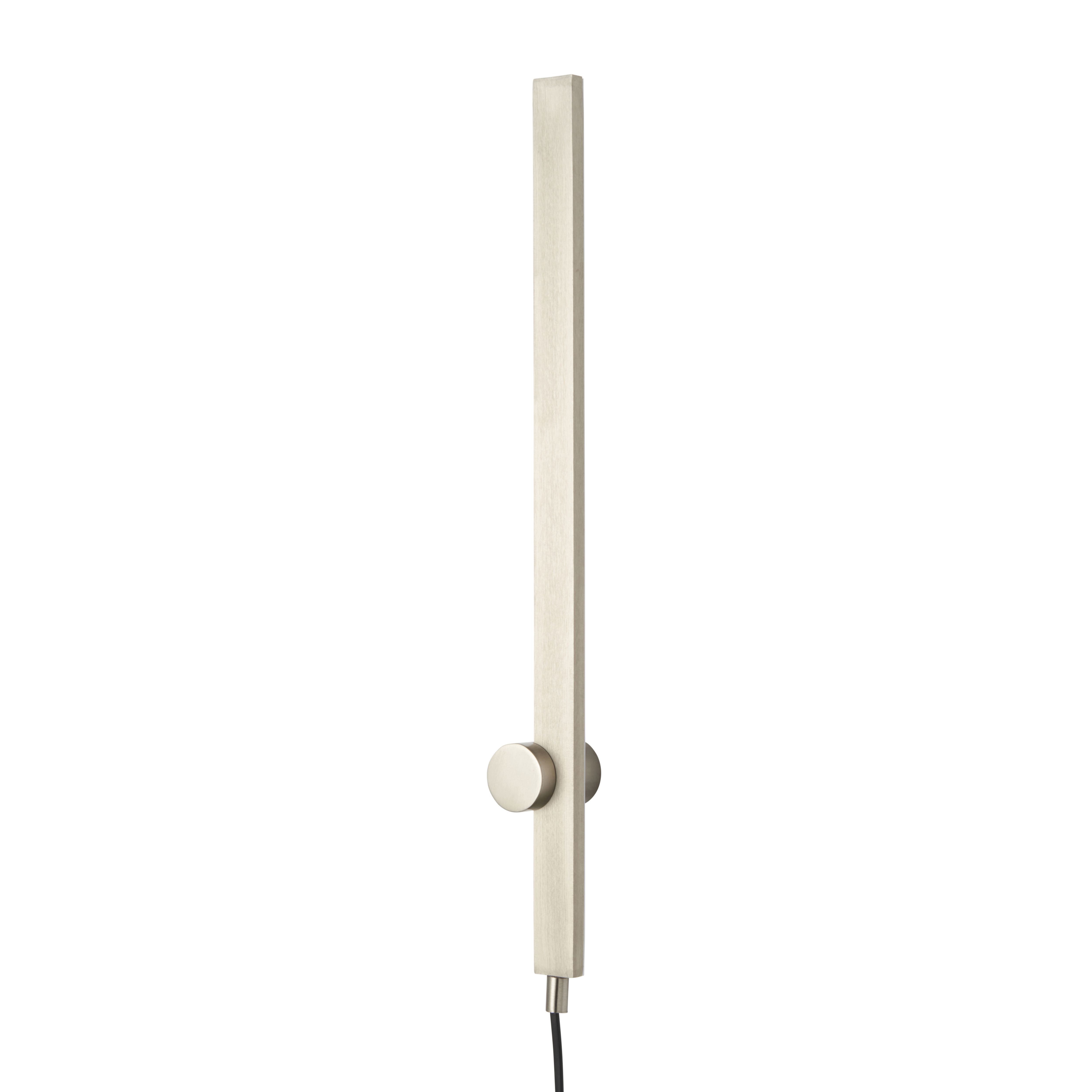 Line Satin Nickel effect Plug-in Wall light 95738