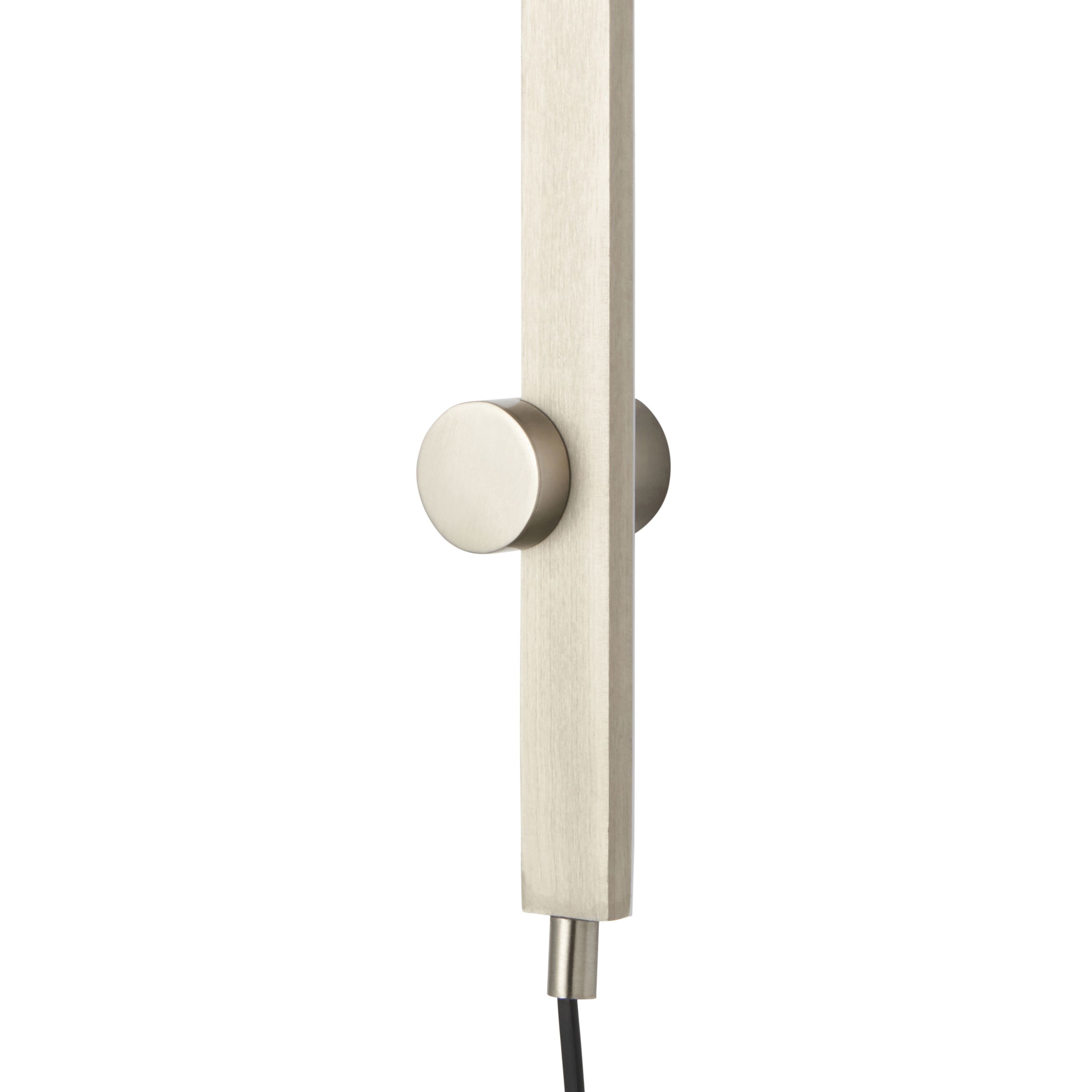 Line Satin Nickel effect Plug-in Wall light 95738