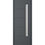 Linear 5 panel Frosted Glazed Shaker Anthracite Composite External Panel Front door, (H)1981mm (W)762mm