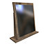 Linear Brown Oak effect Rectangular Freestanding Framed mirror, (H)50.5cm (W)48cm