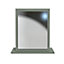 Linear Green Rectangular Freestanding Framed mirror, (H)50.5cm (W)48cm