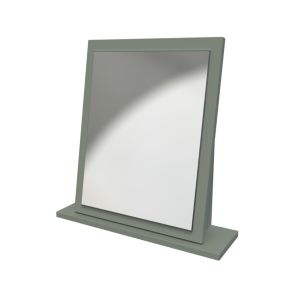 Linear Green Rectangular Freestanding Framed mirror, (H)50.5cm (W)48cm