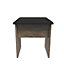 Linear Ready assembled Brown oak effect Padded Dressing table stool