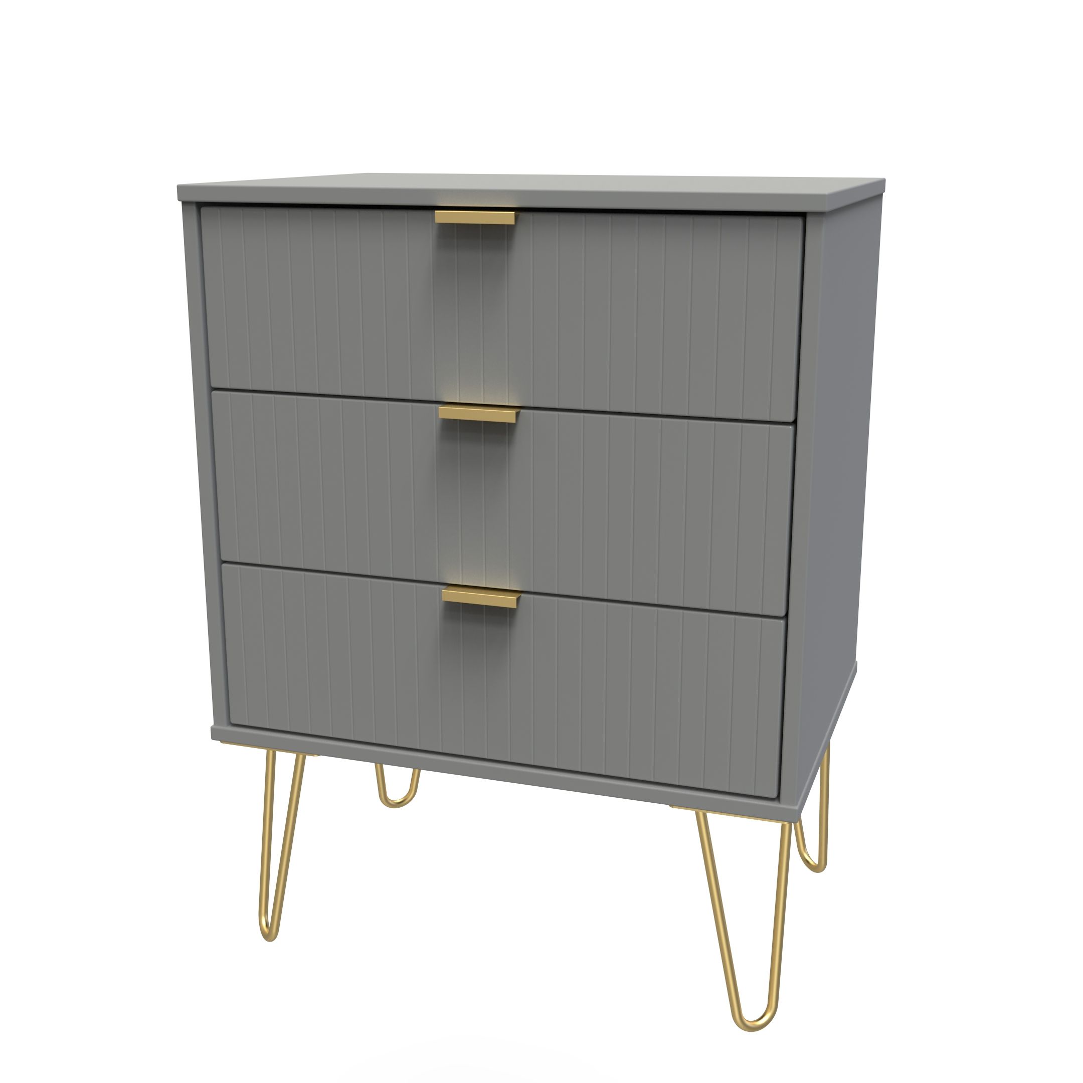 Linear Ready assembled Matt dark grey 3 Drawer Wide Chest (H)740mm (W)575mm (D)395mm Price Comparisons | Compare The Build