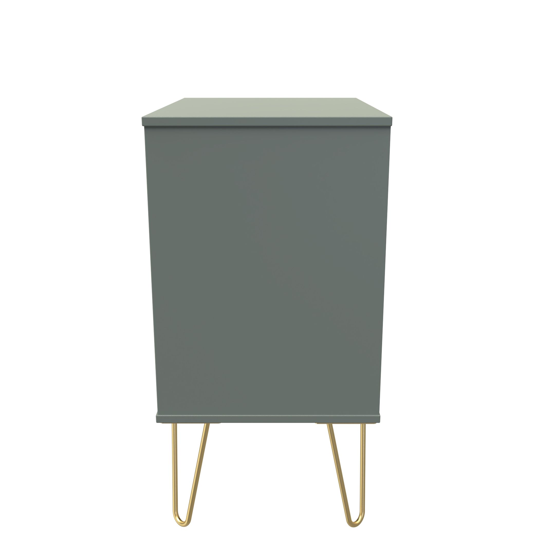 Linear Ready assembled Matt green 3 Drawer Chest of drawers (H)740mm (W)575mm (D)395mm
