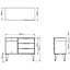 Linear Ready assembled Matt green TV furniture stand with 2 shelves & 3 drawers, (H)97cm x (W)74cm x (D)39.5cm