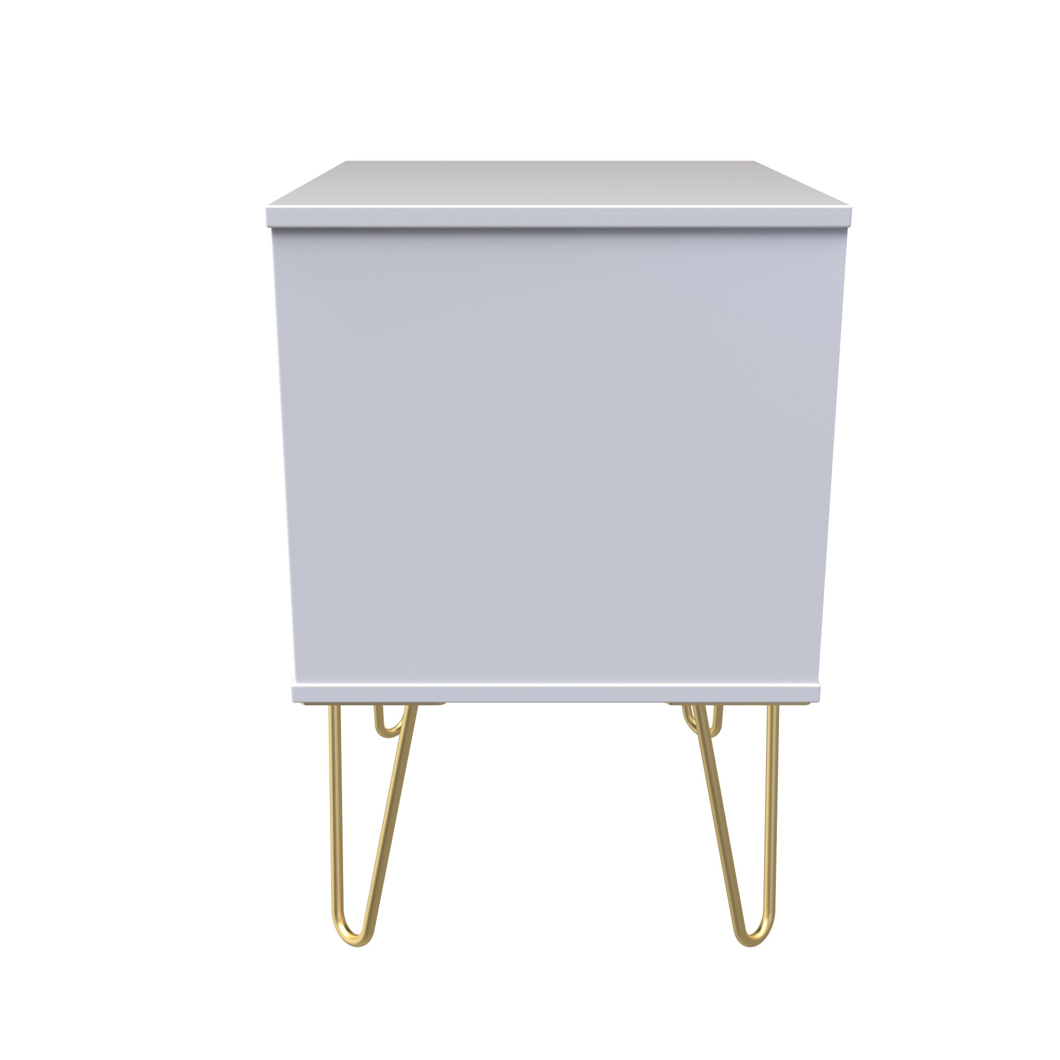 Linear Ready assembled Matt green & white 2 Drawer Bedside chest (H)505mm (W)395mm (D)415mm