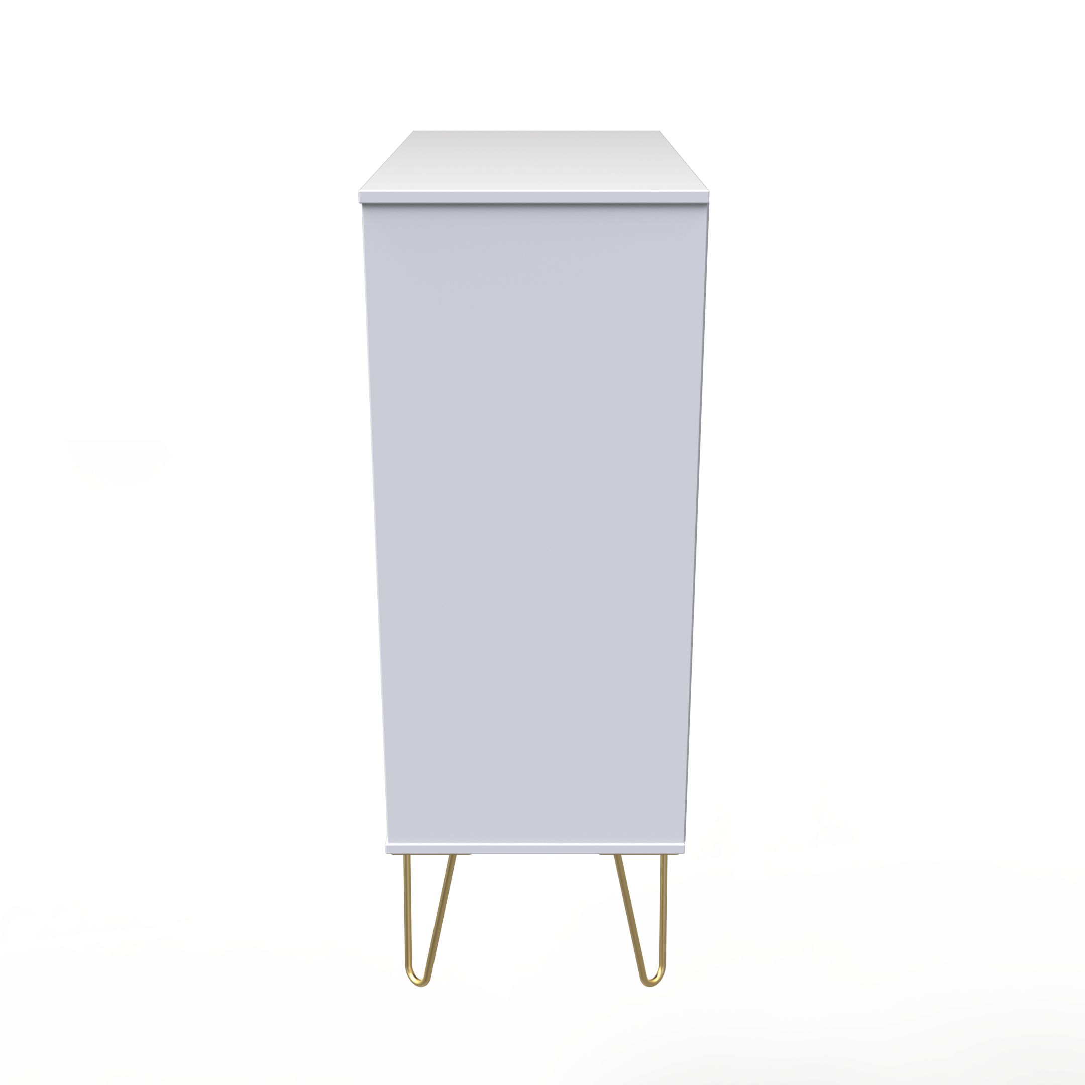 Linear Ready assembled Matt green & white 5 Drawer Chest of drawers (H)1075mm (W)765mm (D)415mm