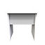 Linear Ready assembled Matt white Padded Dressing table stool