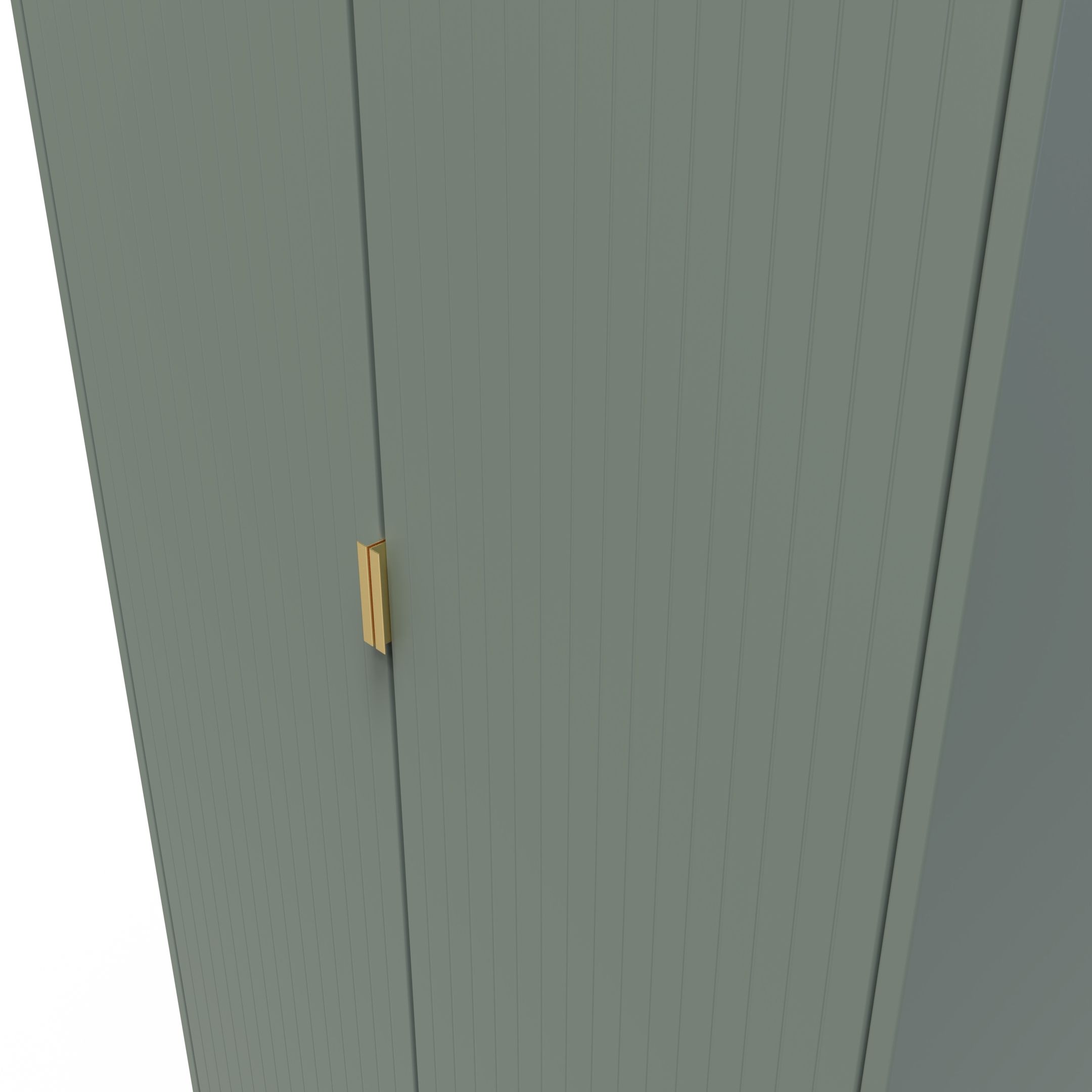 Linear Ready assembled Modern Matt green Tall Double Wardrobe (H)1970mm (W)740mm (D)530mm