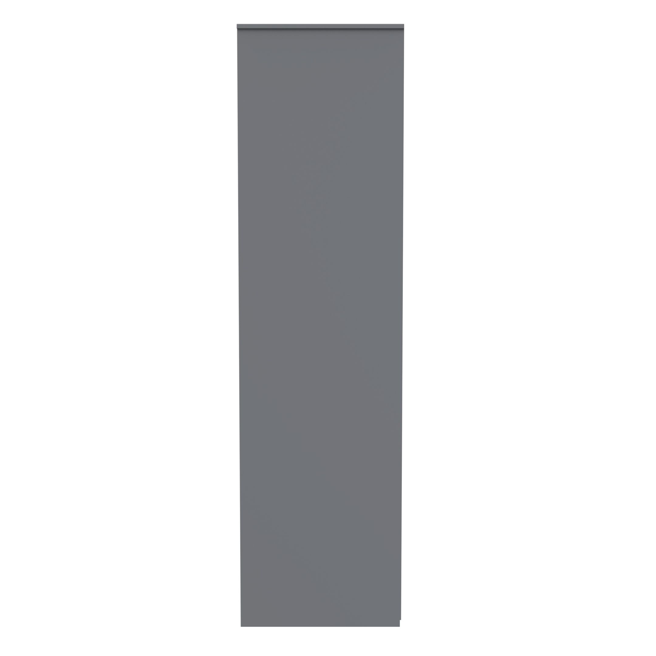 Linear Ready assembled Modern Matt grey Tall Double Wardrobe (H)1970mm (W)740mm (D)530mm