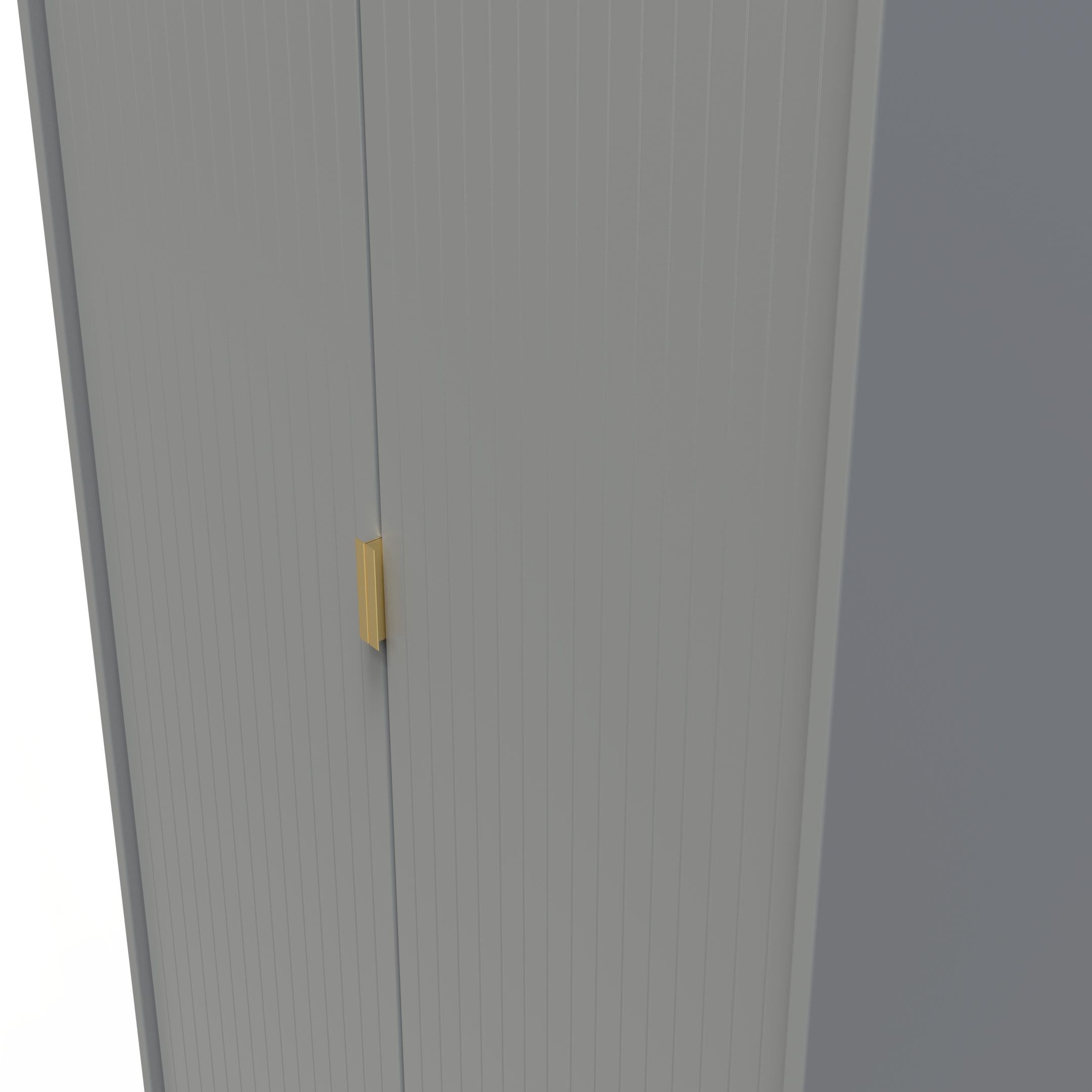 Linear Ready assembled Modern Matt grey Tall Double Wardrobe (H)1970mm (W)740mm (D)530mm