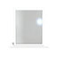 Linear White Rectangular Freestanding Framed mirror, (H)50.5cm (W)48cm
