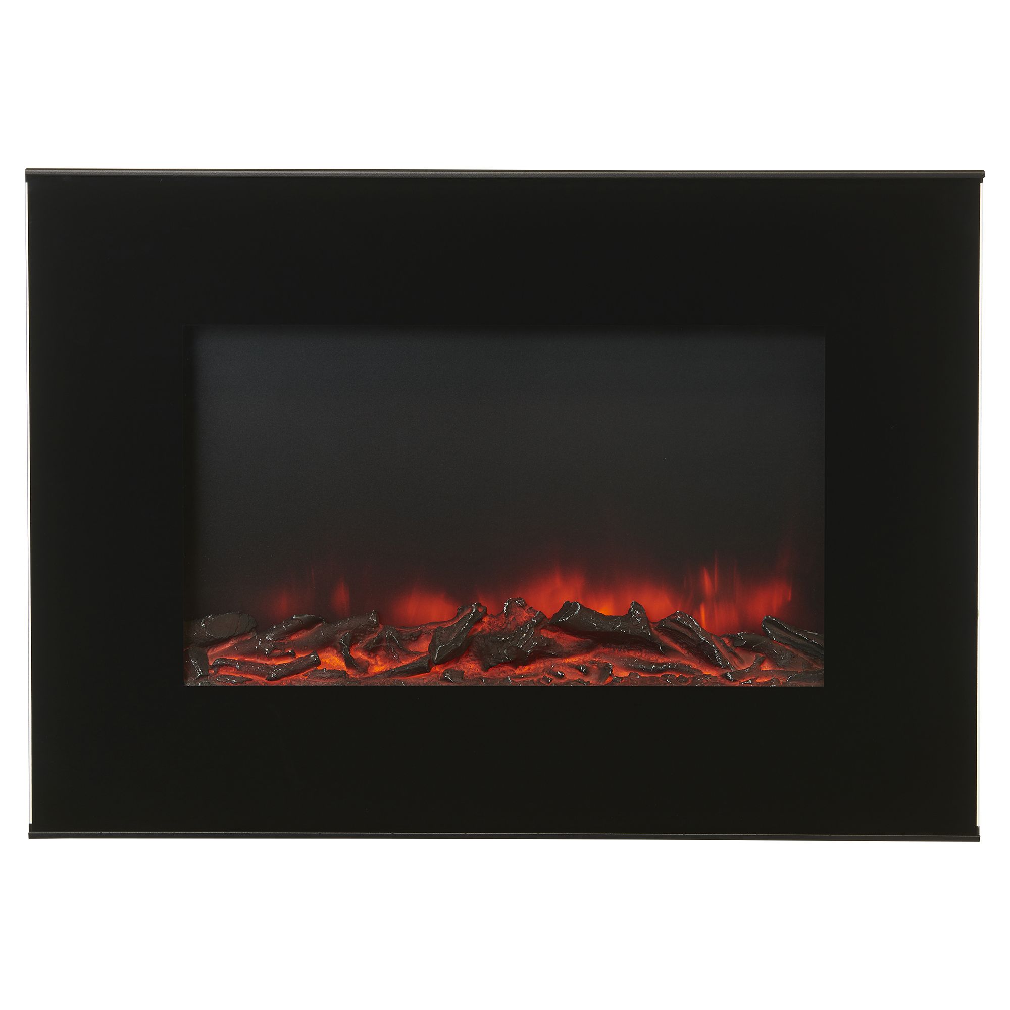 Lingga 1.9kW Black Glass effect Electric Fire