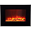 Lingga Flat glass front panel Black Glass effect Electric Fire LDBL2000A-DD4CR
