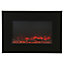 Lingga Flat glass front panel Black Glass effect Electric Fire LDBL2000A-DD4CR
