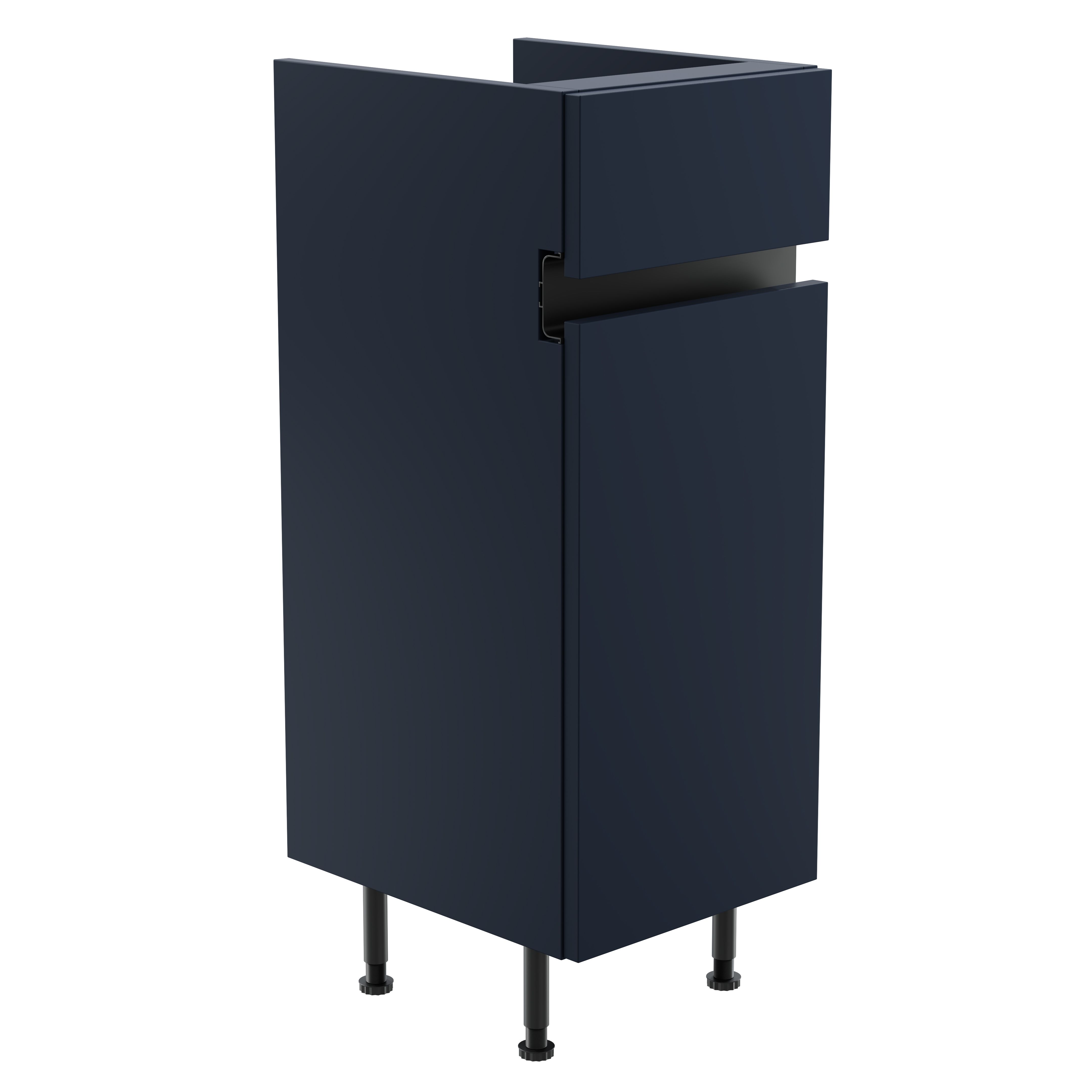 Lismore Matt Indigo blue Freestanding Single Bathroom Cabinet (H)82cm (W)30cm