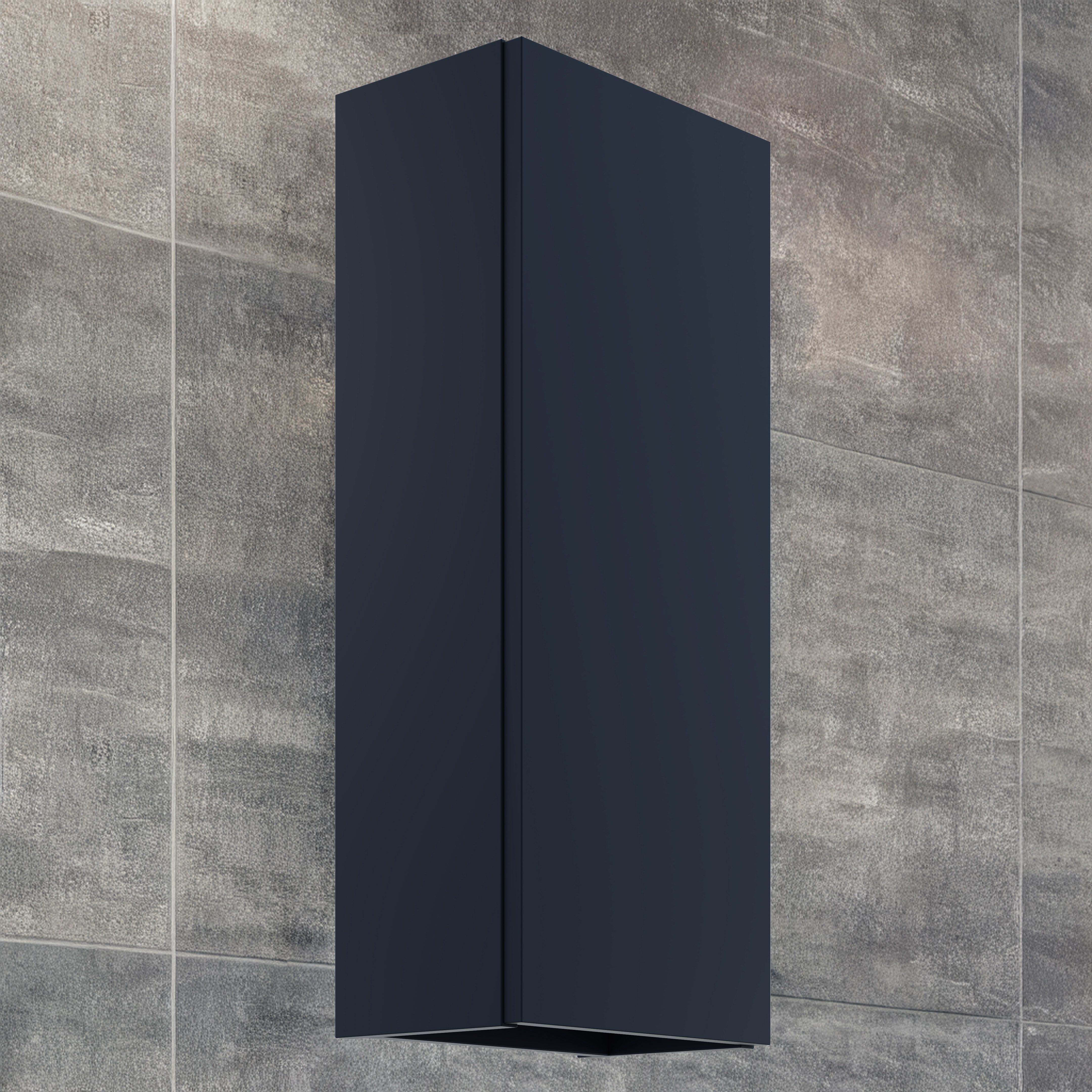 Lismore Matt Indigo blue Wall-mounted Single Bathroom Cabinet (H)72cm (W)30cm