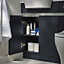Lismore Standard Matt Indigo blue Double Freestanding Bathroom Cabinet (H)82cm (W)60cm