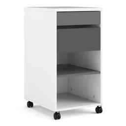 Liten Matt white & grey 1 Shelf Storage unit (H)769.4mm (W)402mm (D)482mm