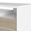 Liten Matt white & oak effect 3 drawer Desk (H)764mm (W)1200mm (D)561mm