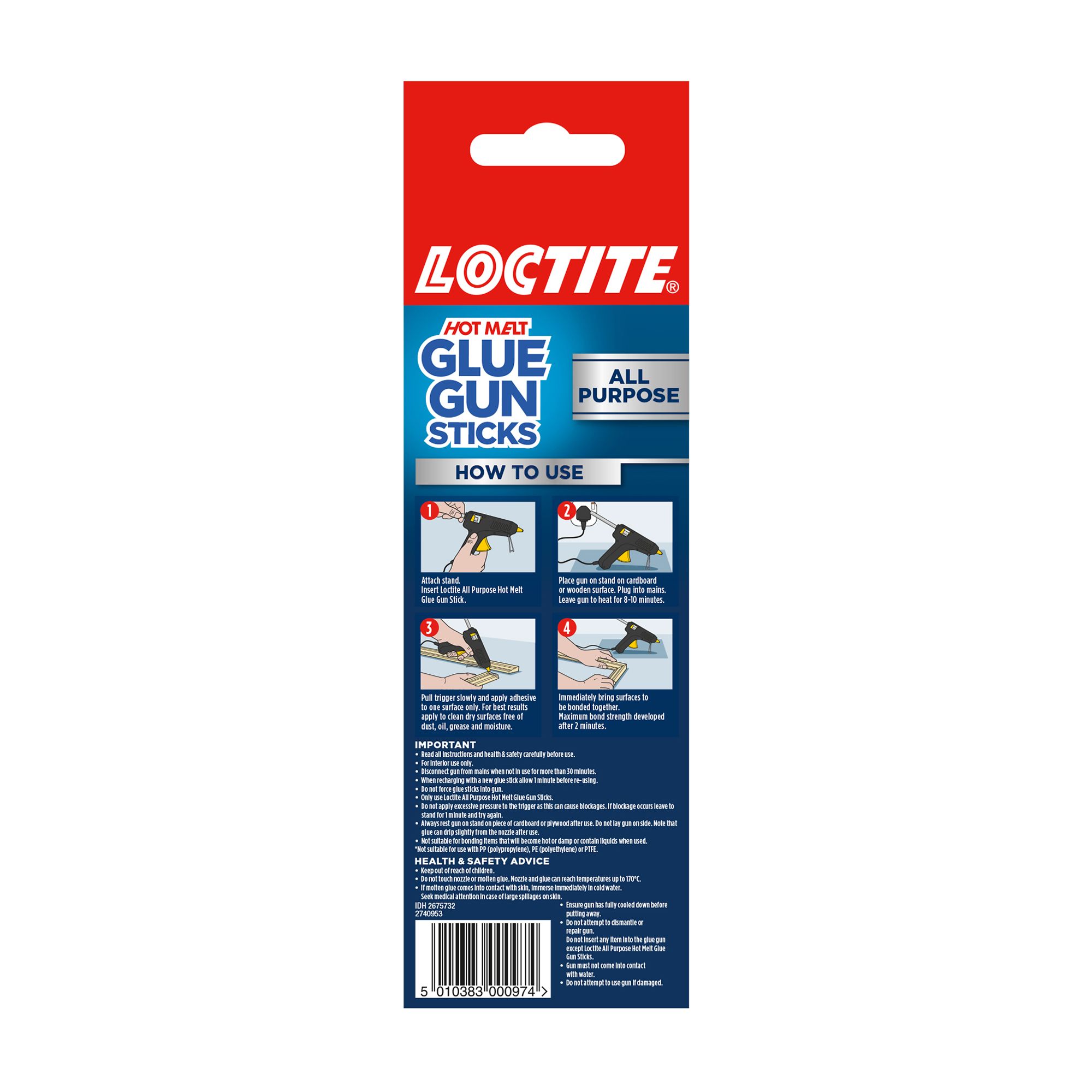 Loctite Hot Melt Refill Glue stick, Pack of 6