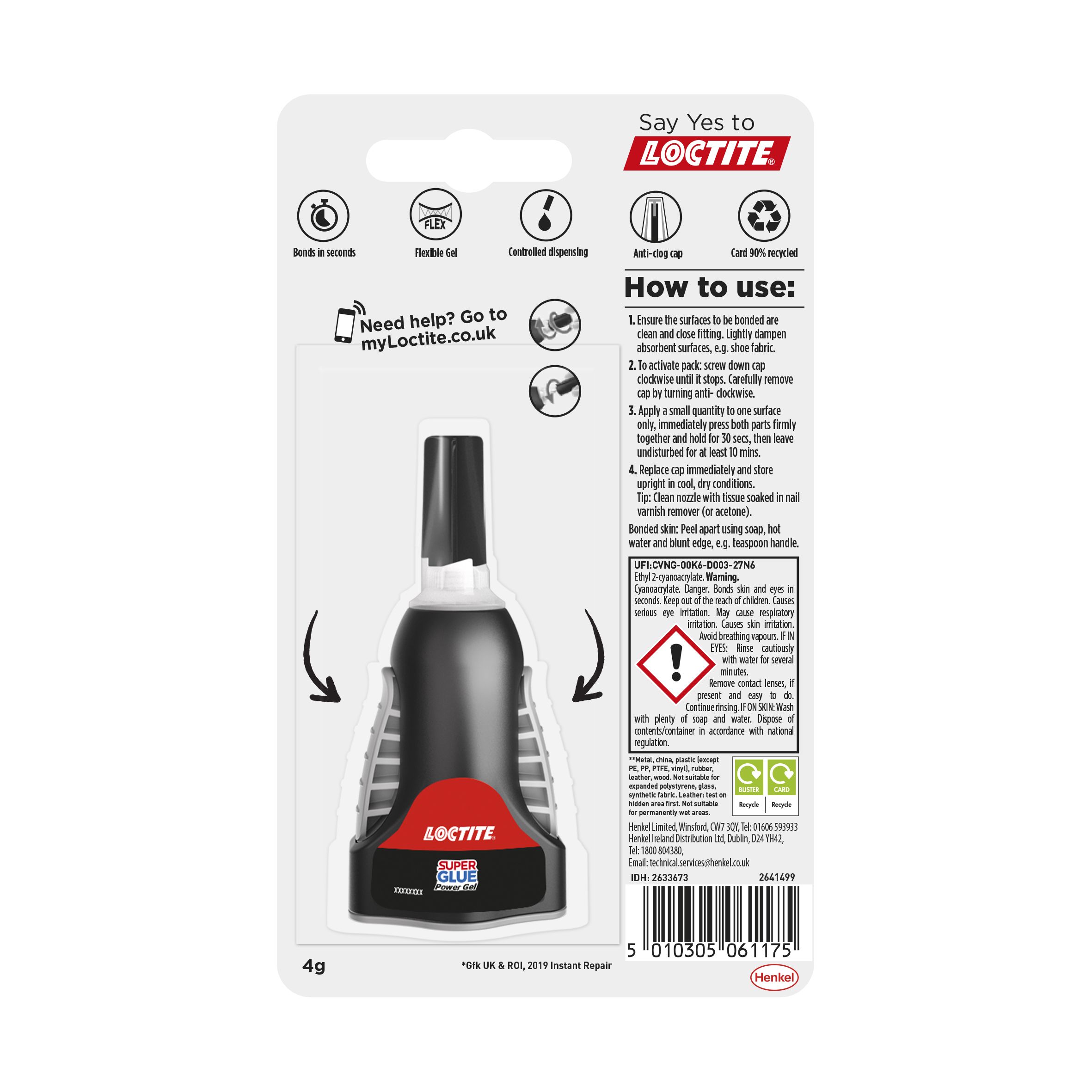 Loctite Power control Gel Superglue 4g