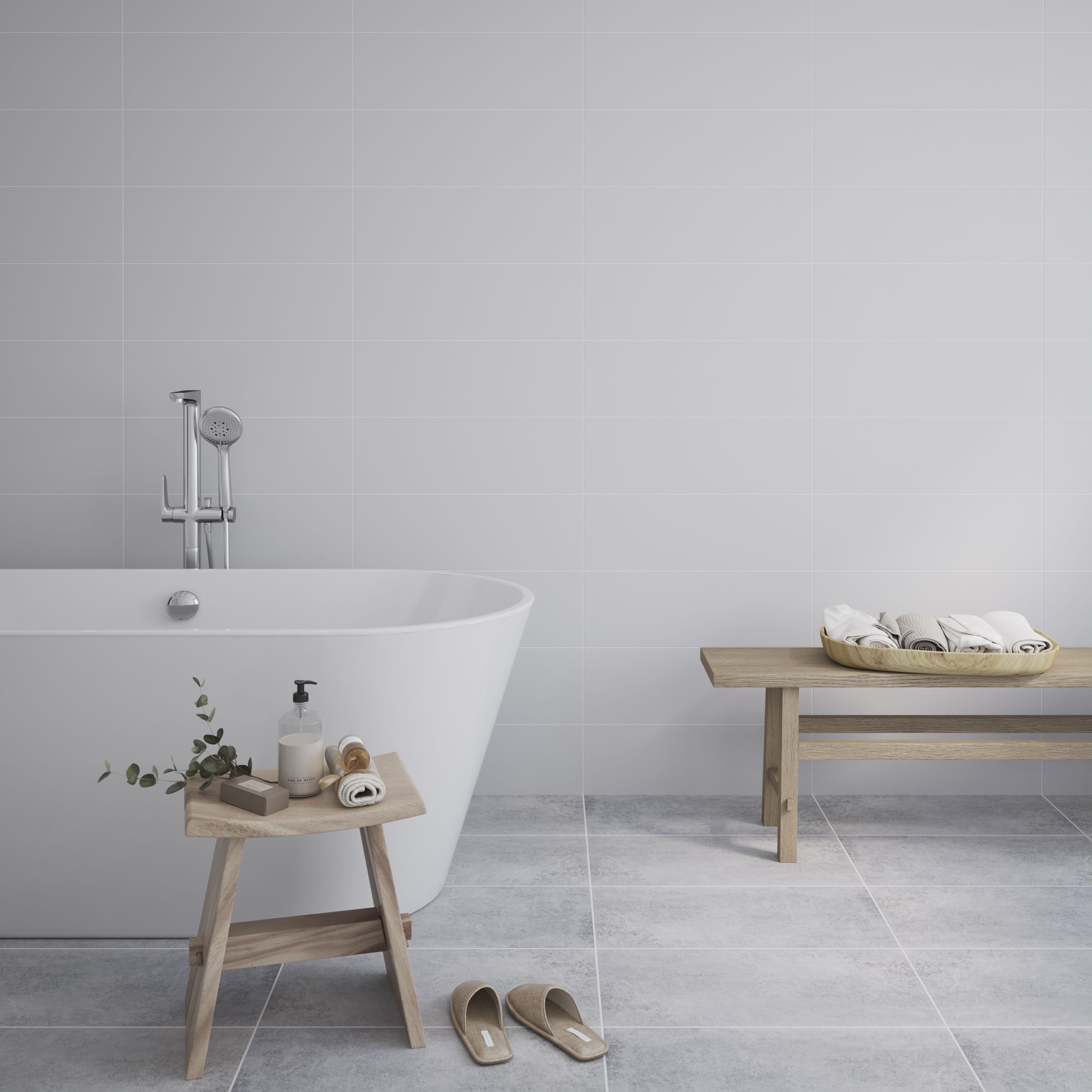 Lofthouse Grey Matt Stone effect Ceramic Wall & floor Tile, Pack of 5, (L)600mm (W)300mm