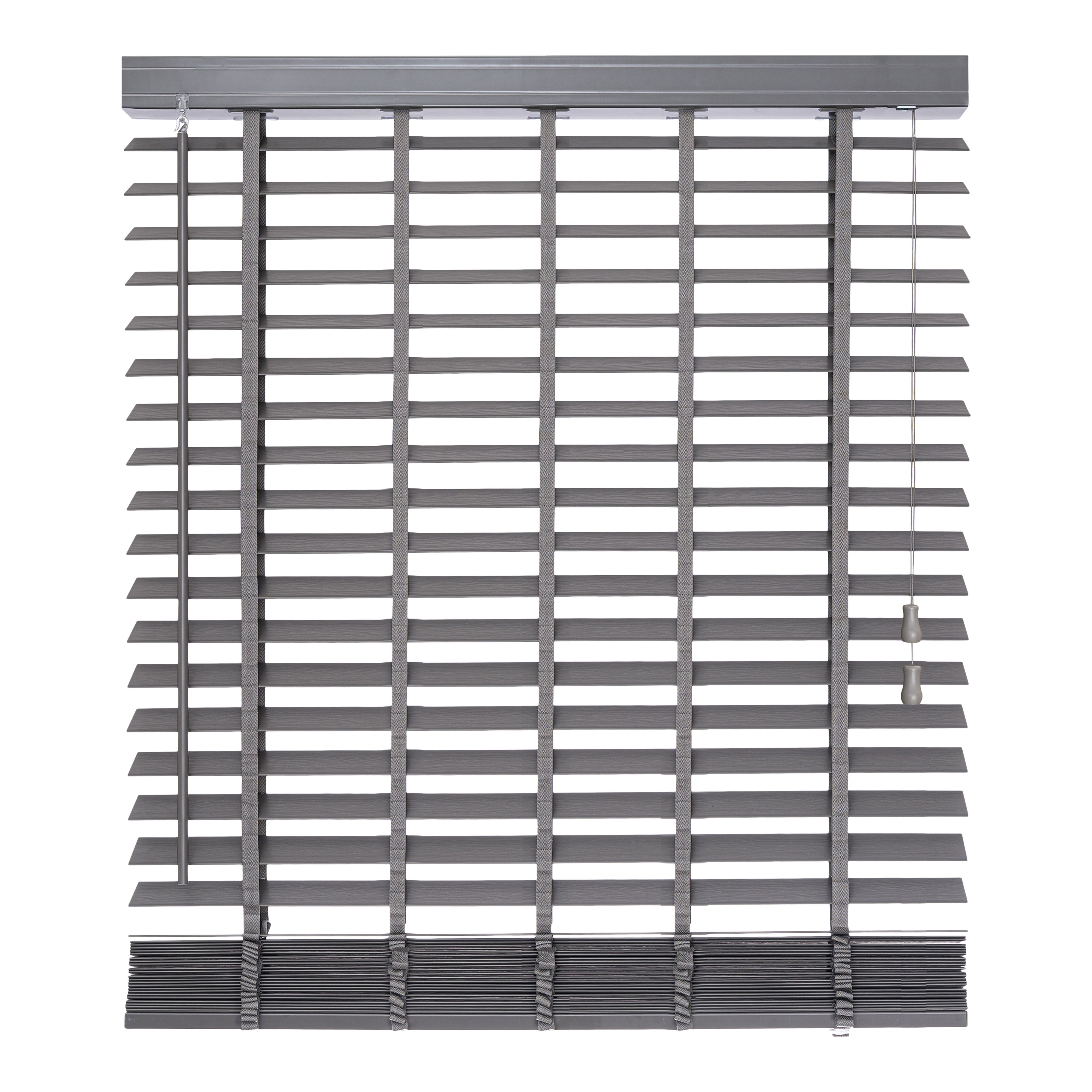 Lone Grey PVC Venetian Blind (W)160cm (L)180cm