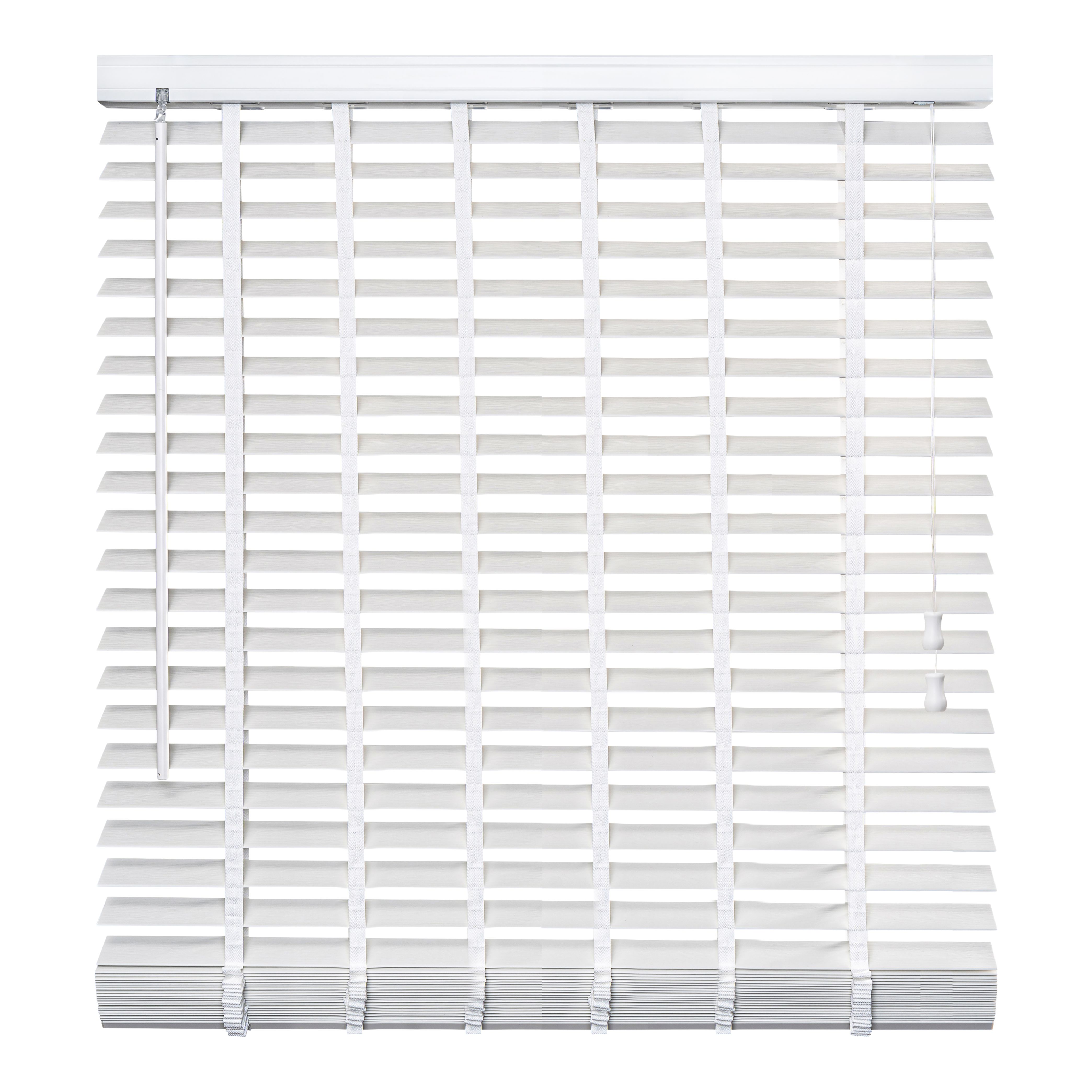 Lone White PVC Venetian Blind (W)180cm (L)180cm