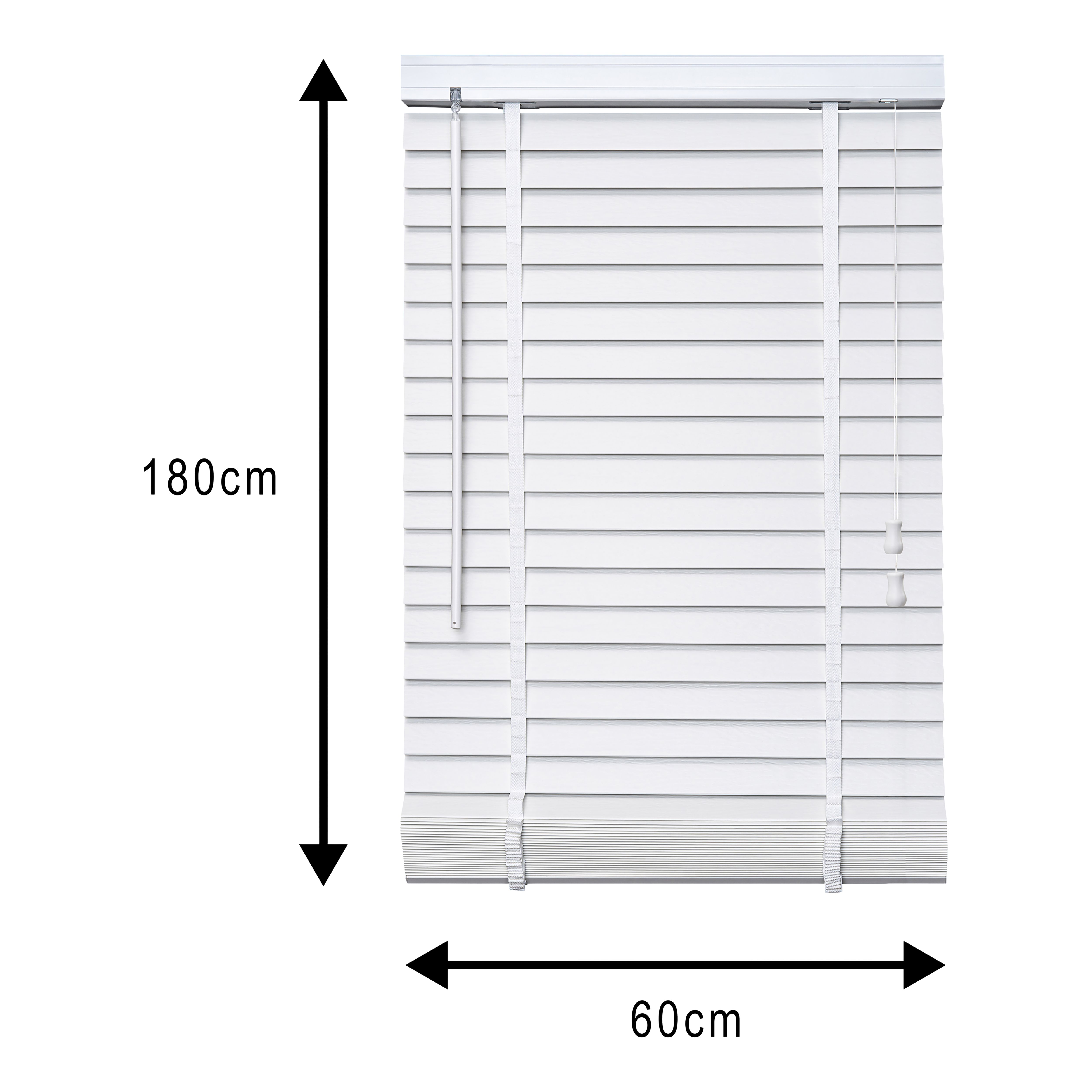 Lone White PVC Venetian Blind (W)60cm (L)180cm