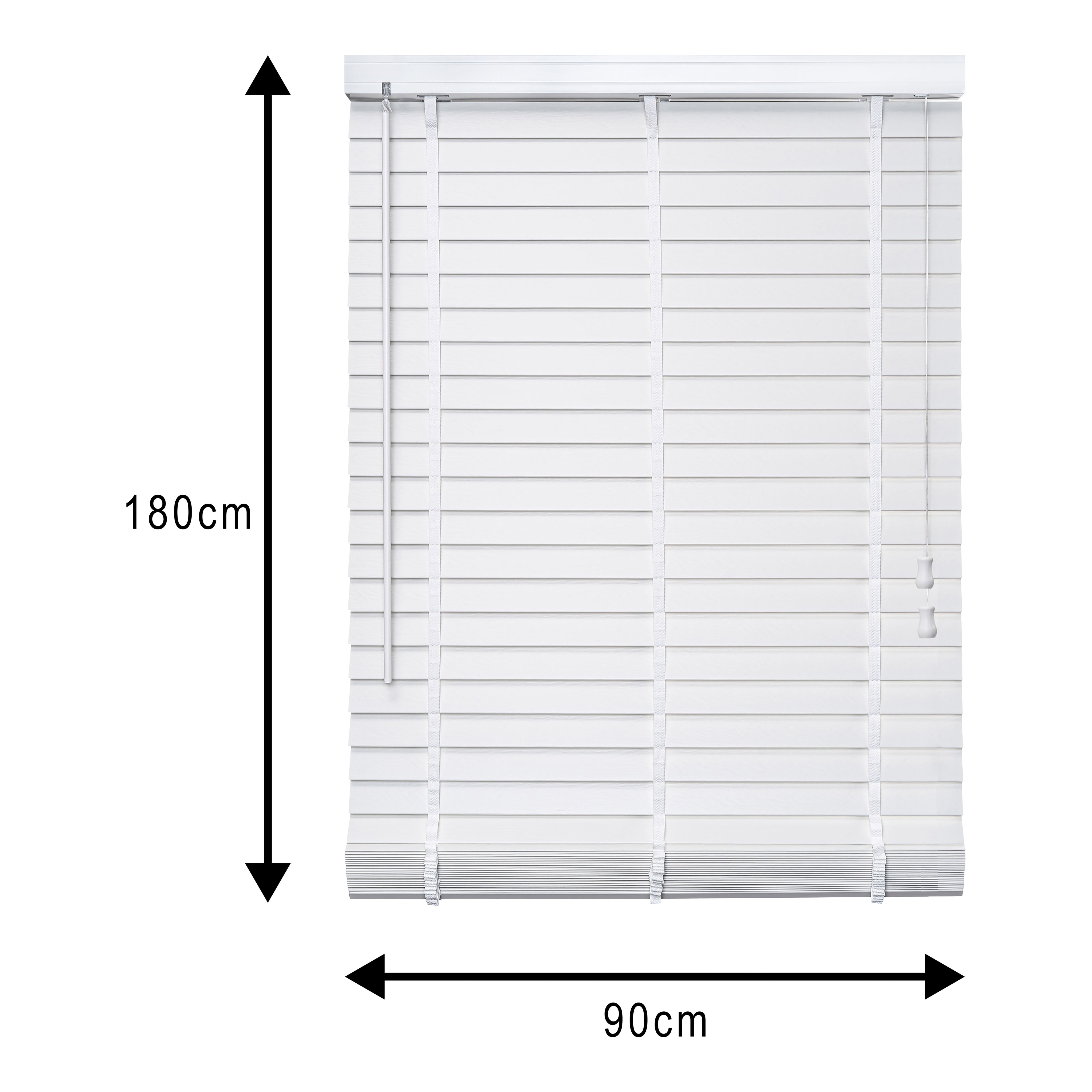 Lone White PVC Venetian Blind (W)90cm (L)180cm