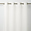 Lota White Vertical stripe Unlined Eyelet Voile curtain (W)140cm (L)260cm, Single