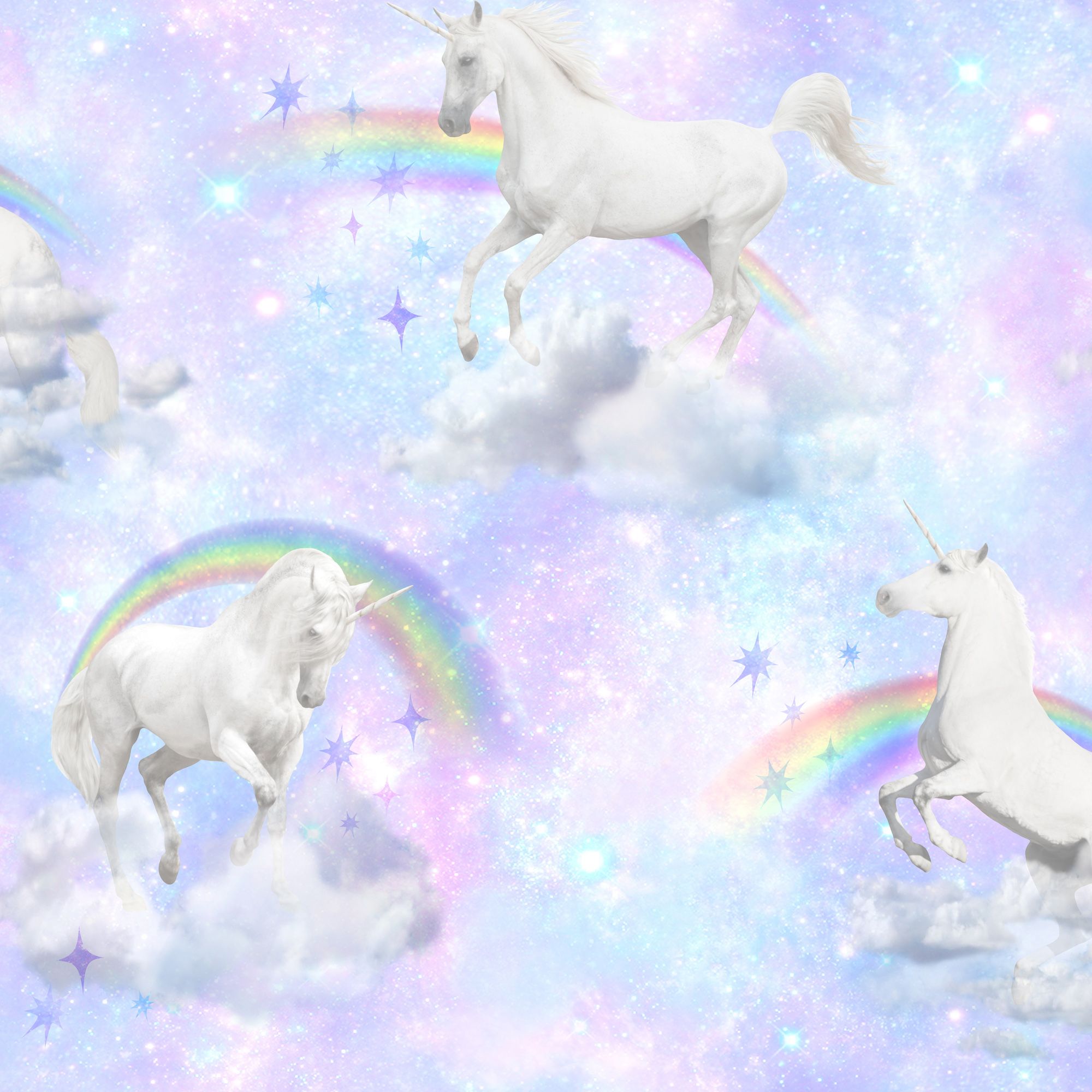Lovoa Pink & purple Glitter effect Unicorn Smooth Wallpaper Sample