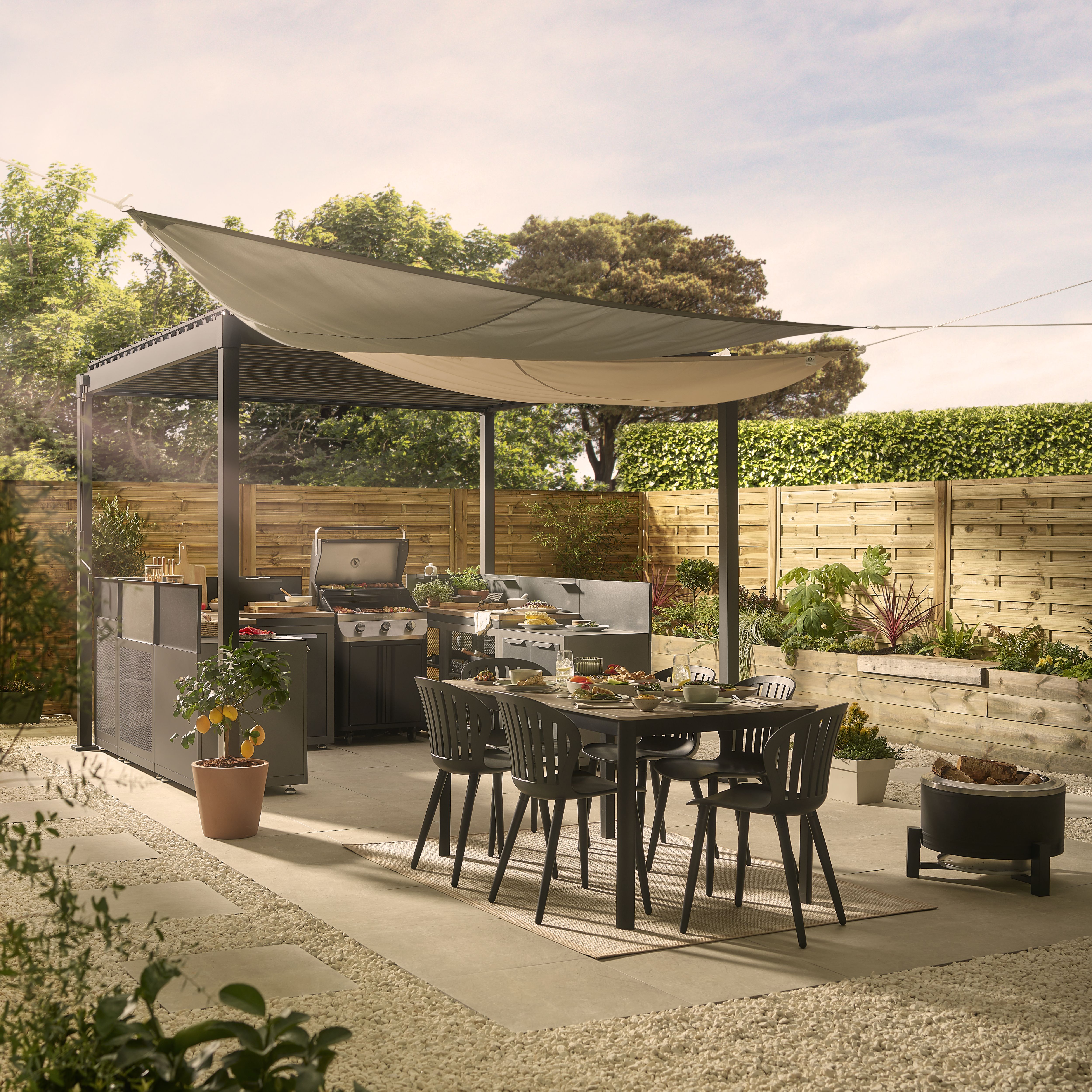 Low smoke Steel Matt Black Firepit