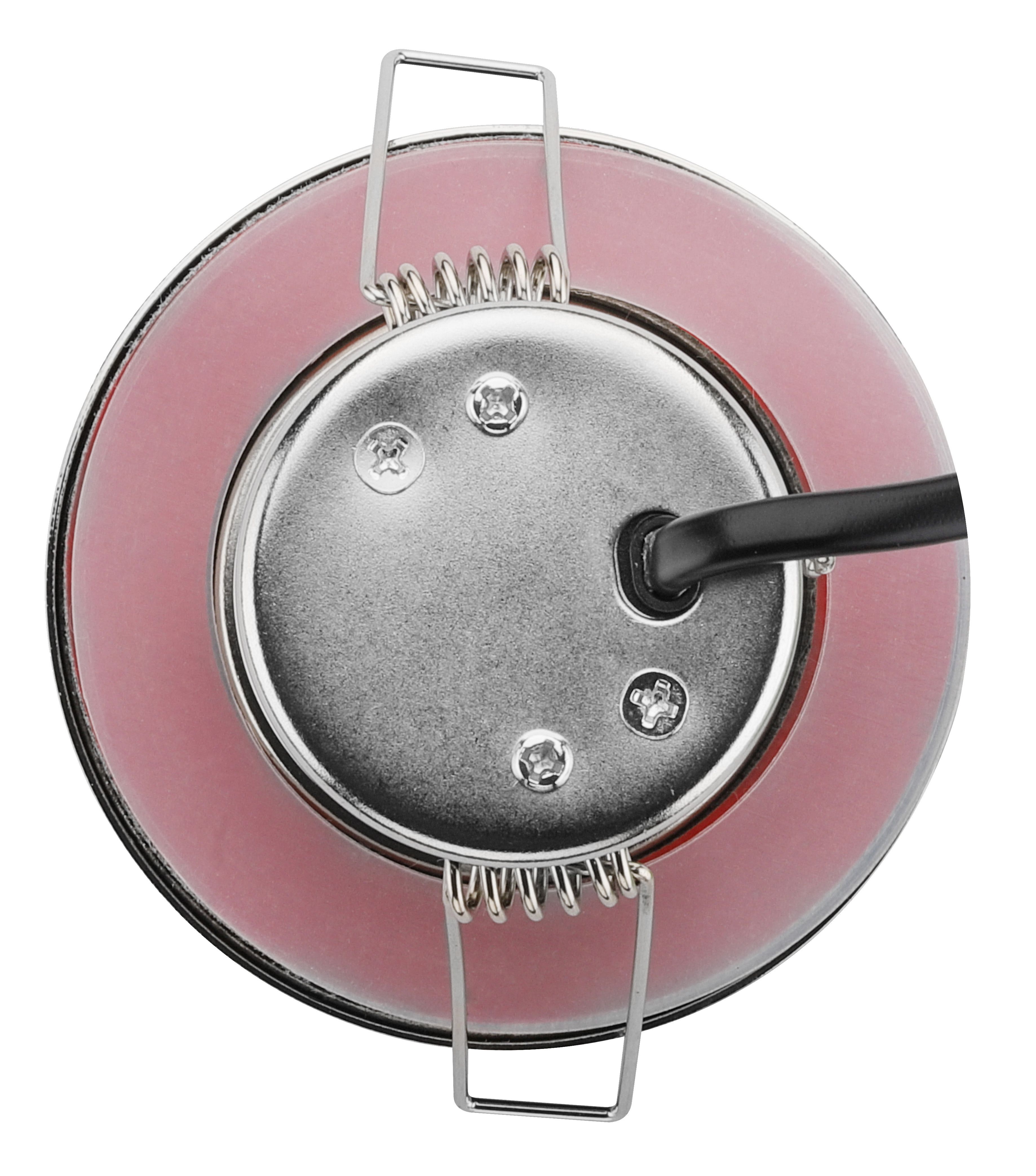 Luceco Eco Matt Silver Stainless steel effect Fixed LED Fire-rated Cool white Downlight 5W IP65, Pack of 6